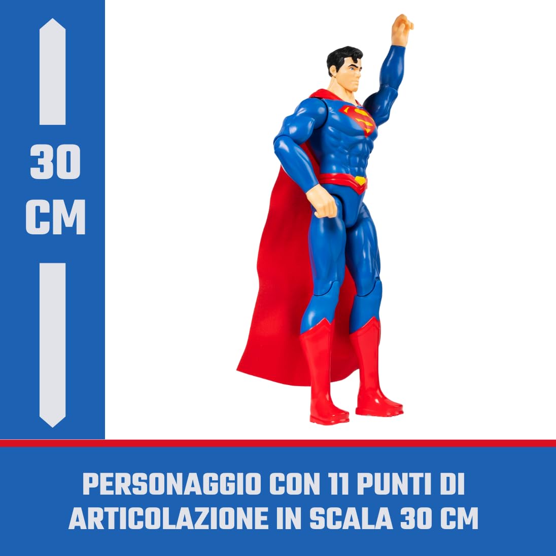 DC Comics 12-Inch SUPERMAN Action Figure - 11 Points of Articulation, Cloth Cape, Ages 3+ 2