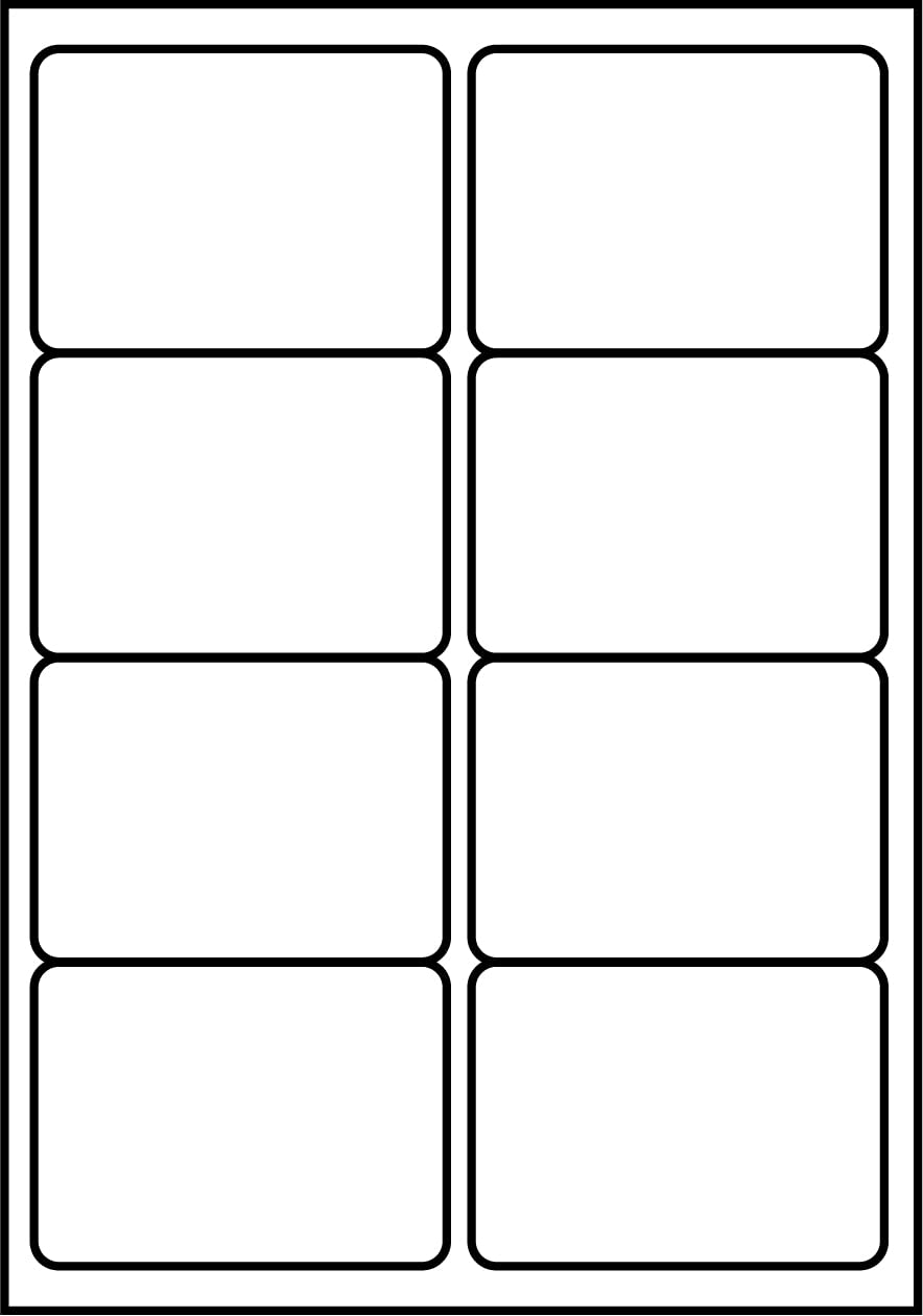 SmithPackaging A4 Self Adhesive Address Labels - 8 Labels Per Sheet, 100 Sheets | Matt White Permanent Adhesive