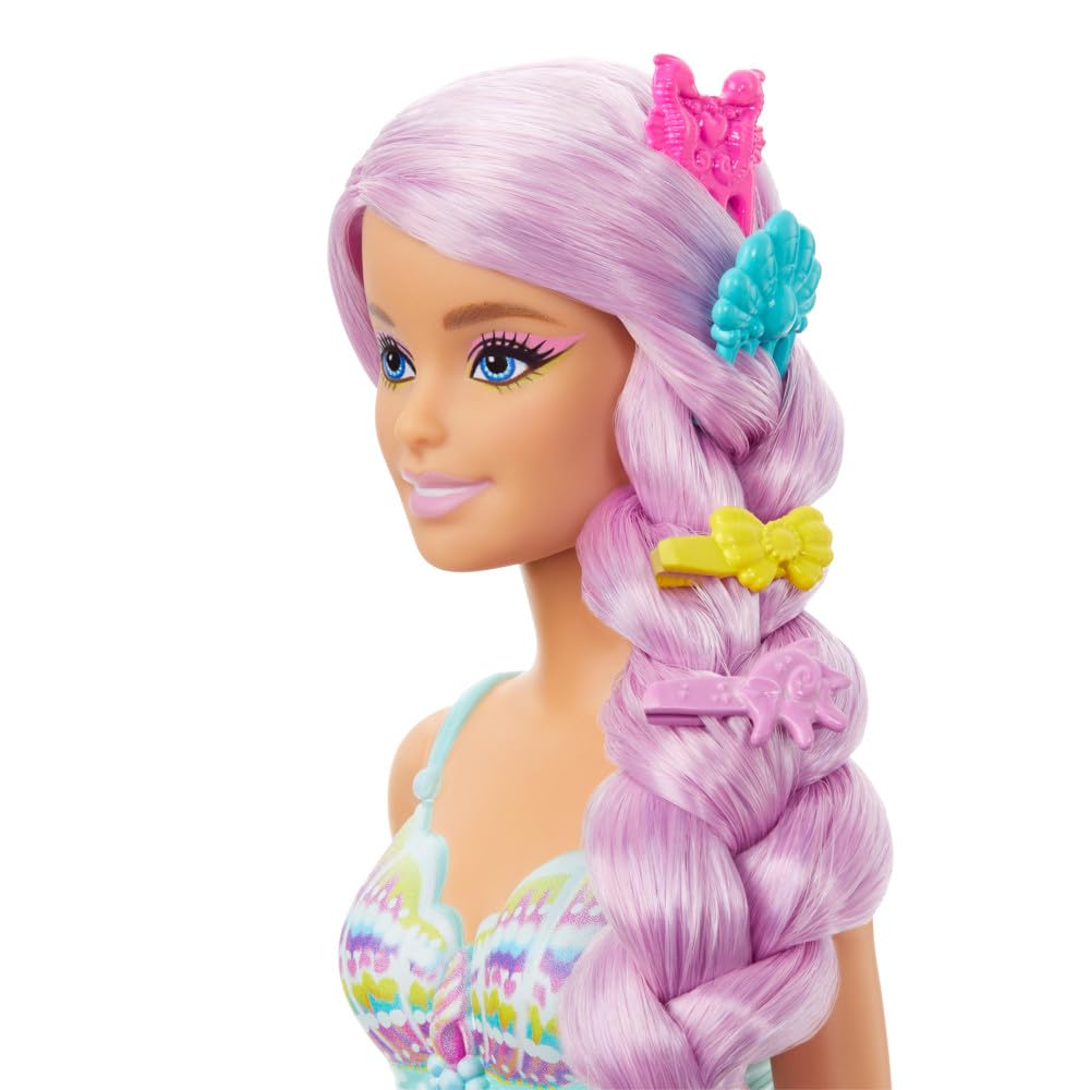 Barbie Mermaid Doll with 7-Inch Pink Fantasy Hair & Styling Accessories - Inspired by A Touch of Magic 9