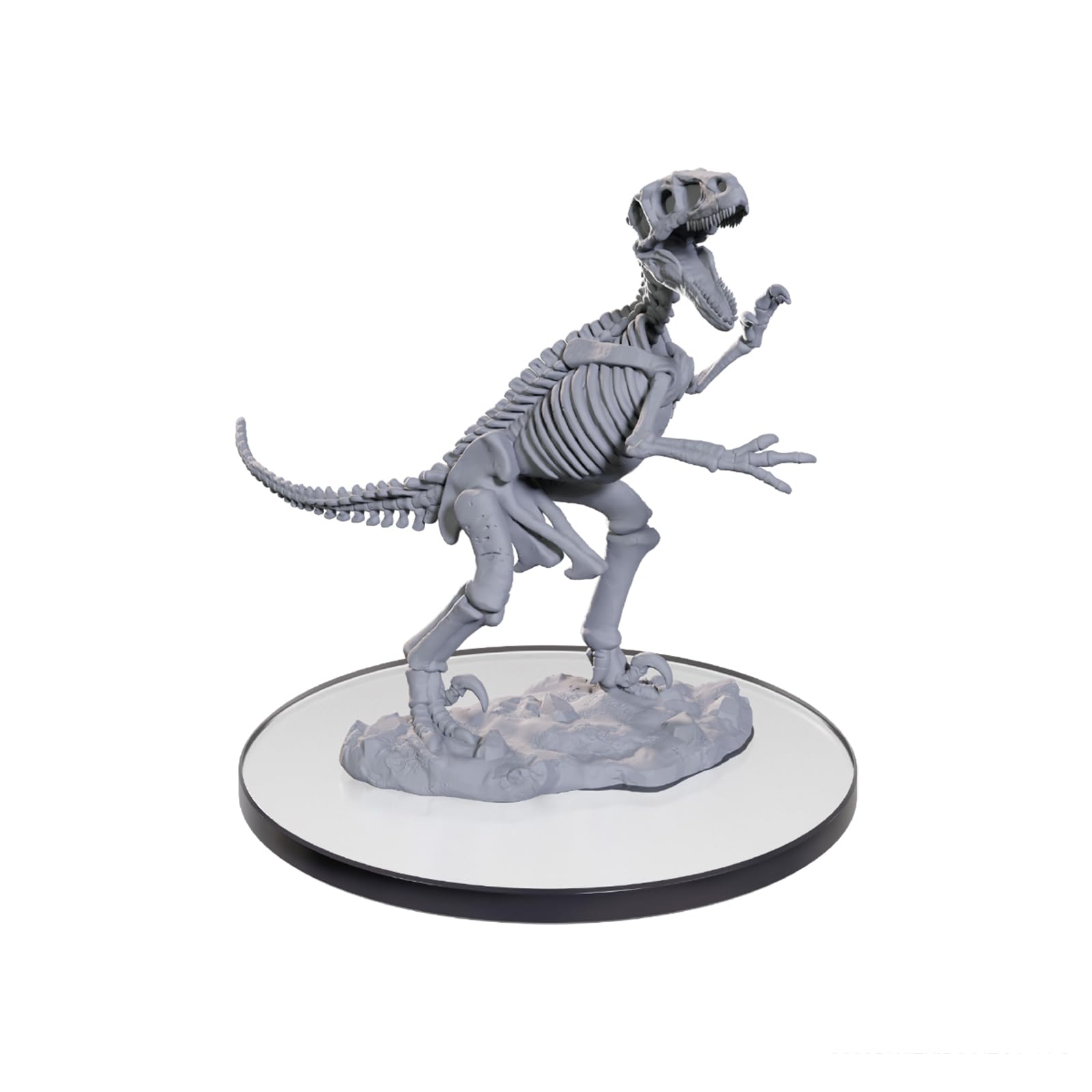 WizKids Deep Cuts Skeletal Raptor - Unpainted Miniature Figure | Plastic
