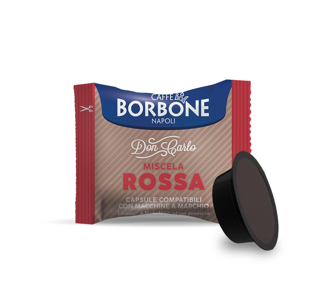 Caffè Borbone Don Carlo Red Blend Coffee Capsules - 100 Count for Lavazza A Modo Mio Machines