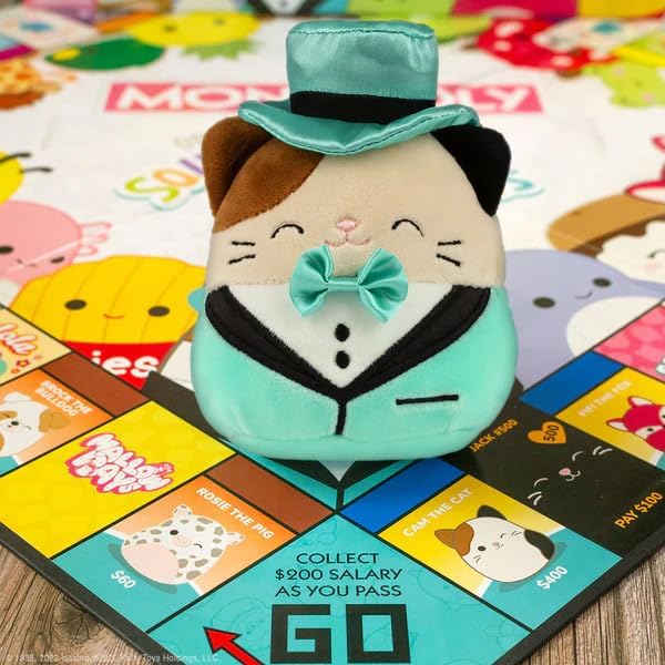 Squishmallows Monopoly Board Game Collector's Edition - Fifi the Fox & Cam the Cat Plush Included