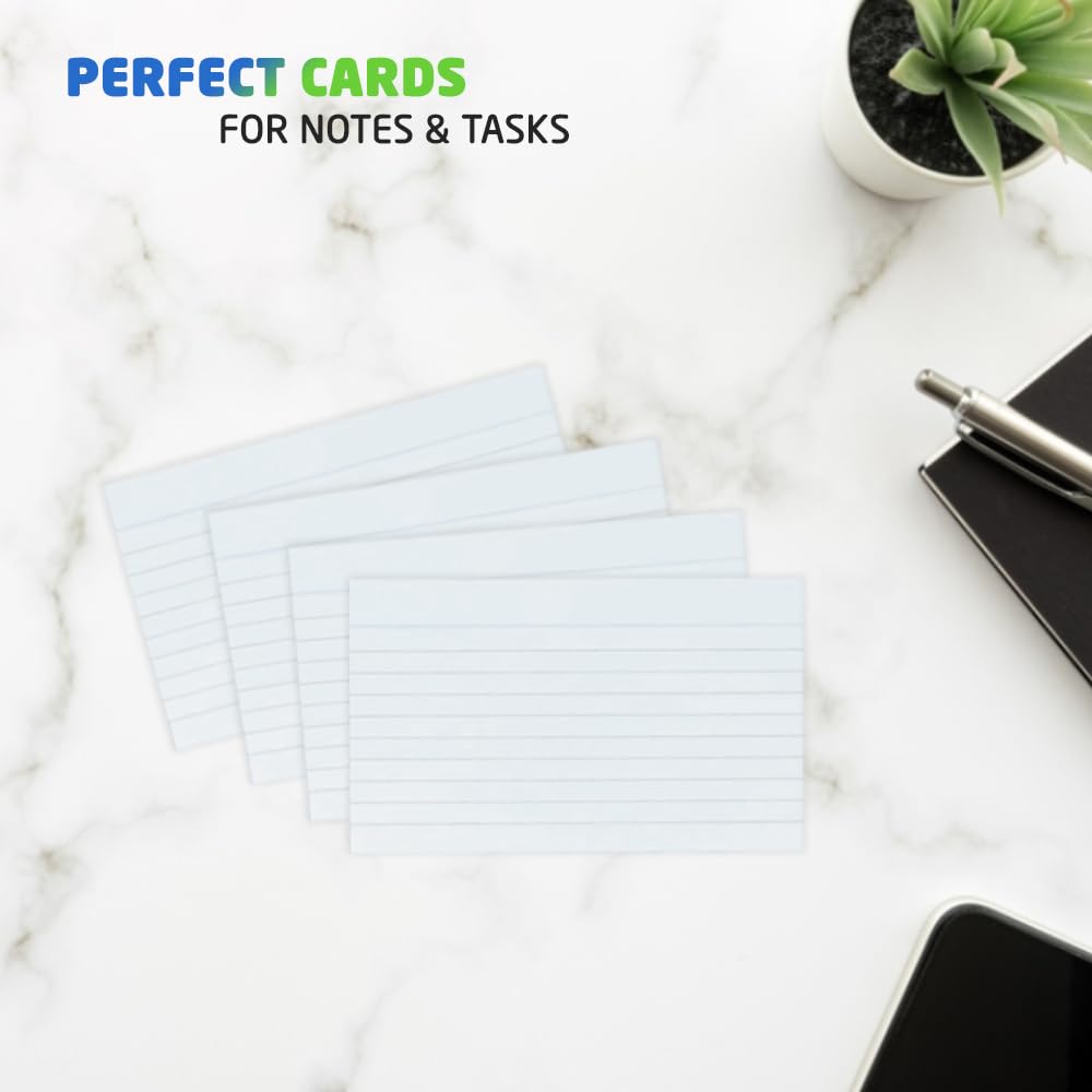 1ABOVE White Lined Index Cards with Headline - 5x3 Inch (127x77mm) - 100 Pack 4