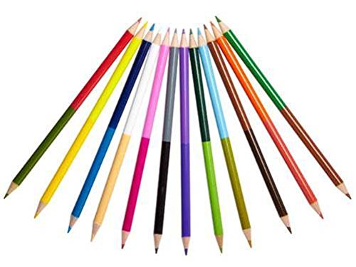 CRAYOLA Dual-Sided Colouring Pencils - 12 Pencils (24 Colours) | Thick Soft Lead | Ages 3+ 2