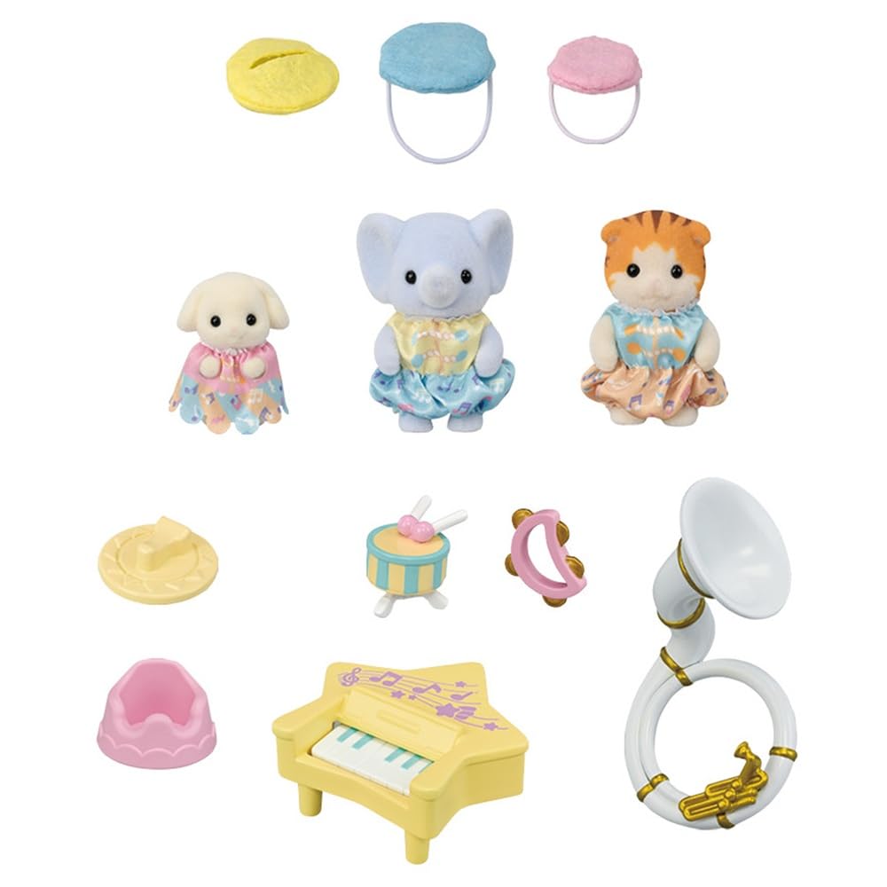 Sylvanian Families Nursery Concert Set - 3 Babies & Instruments | Model 5817 6