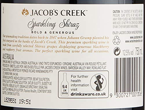 Jacobs Creek Sparkling Shiraz Non Vintage - Sparkling Red Wine (75 cl)