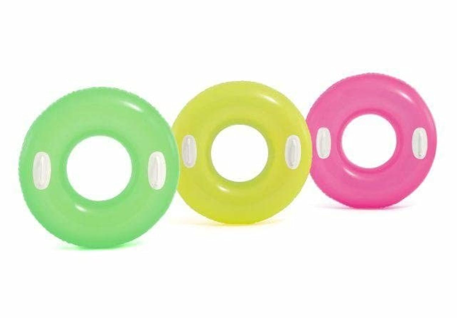 Intex Hi-Gloss Swim Ring - 76cm Diameter | Heavy Duty Vinyl | Includes Handles
