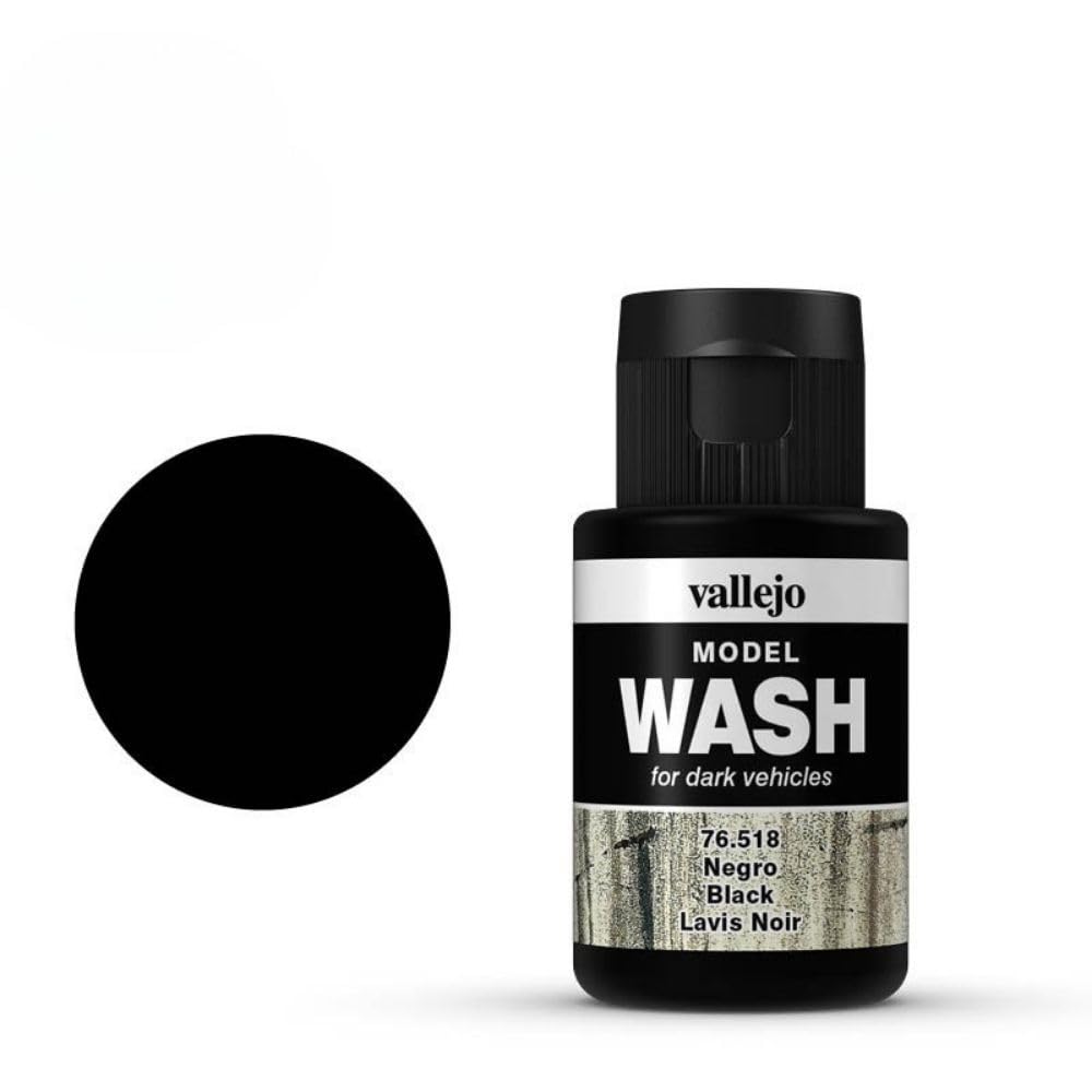 Vallejo Model Color Wash Paint - Black | 35 ml Waterbased Acrylic Liquid 4