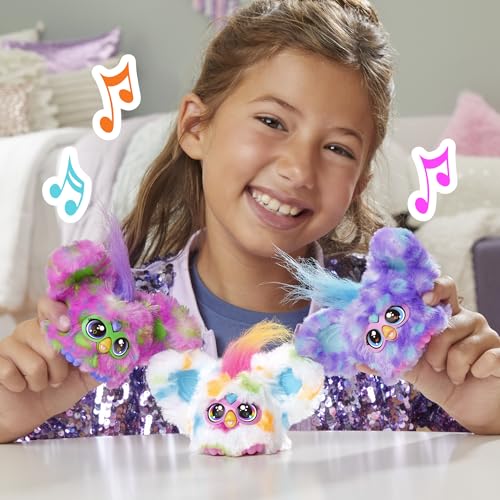 Furby Furblets Groo-Vee Mini Electronic Plush Toy, Purple and Blue (G1400)