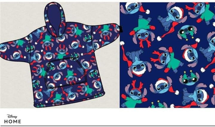 Stitch Noel Sweat Poncho - LILO & STITCH Adult Size