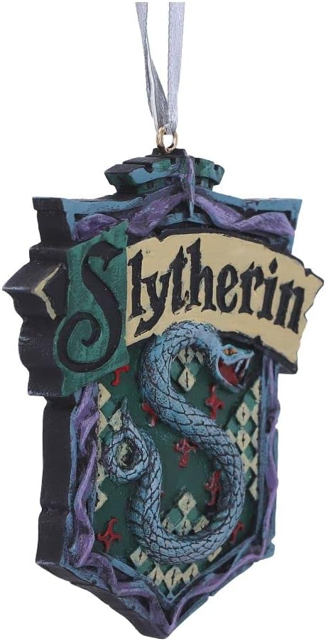 Nemesis Now Harry Potter Slytherin Crest Hanging Ornament, Green, 8cm