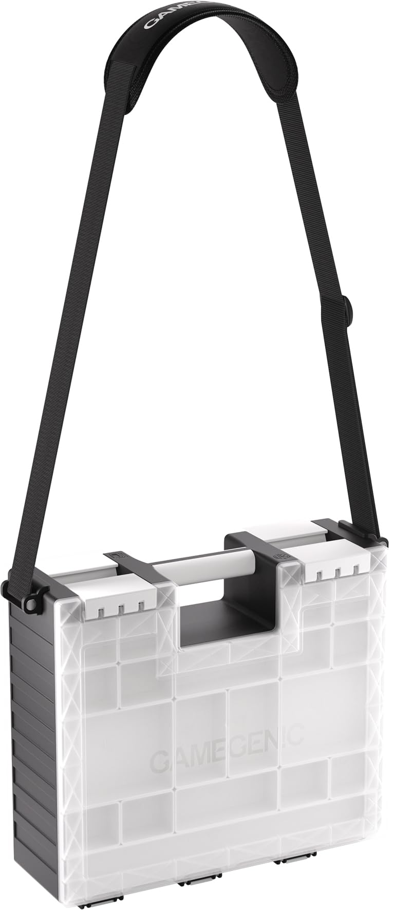 Gamegenic Game Castle Black/White/Clear - Double-Sided Card and Token Storage Case 2