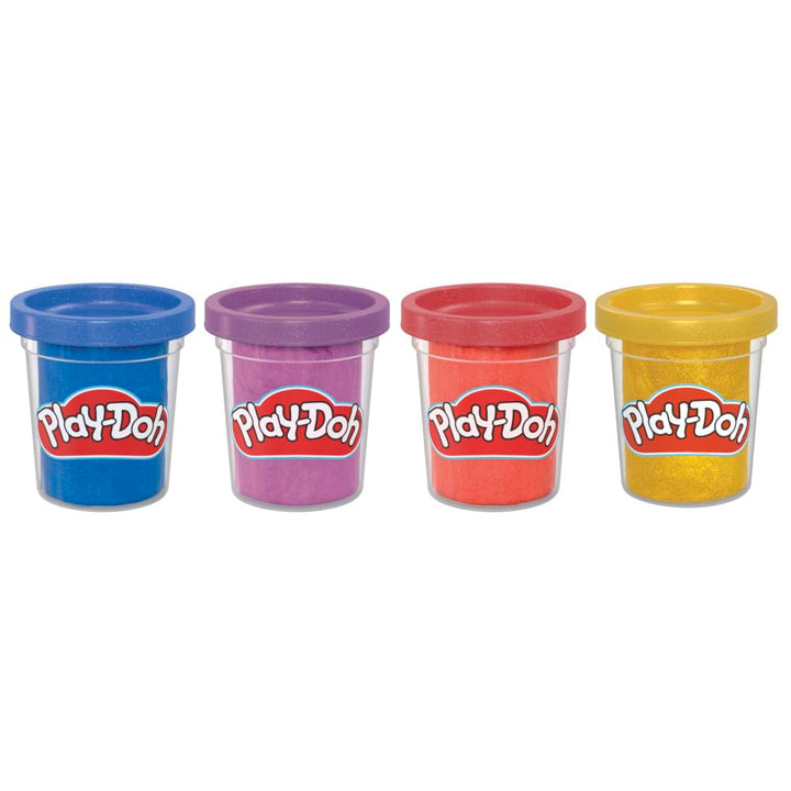 Play-Doh 4-Pack Shimmer Metallic Compound - Sparkly Modeling Clay for Kids 2+