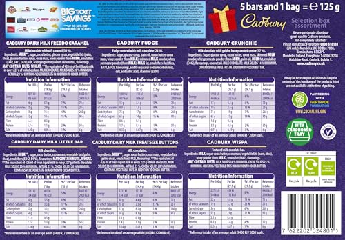 Cadbury Festive Chocolate Selection Box - 125g Christmas Gift with 5 Bars & 1 Bag 8