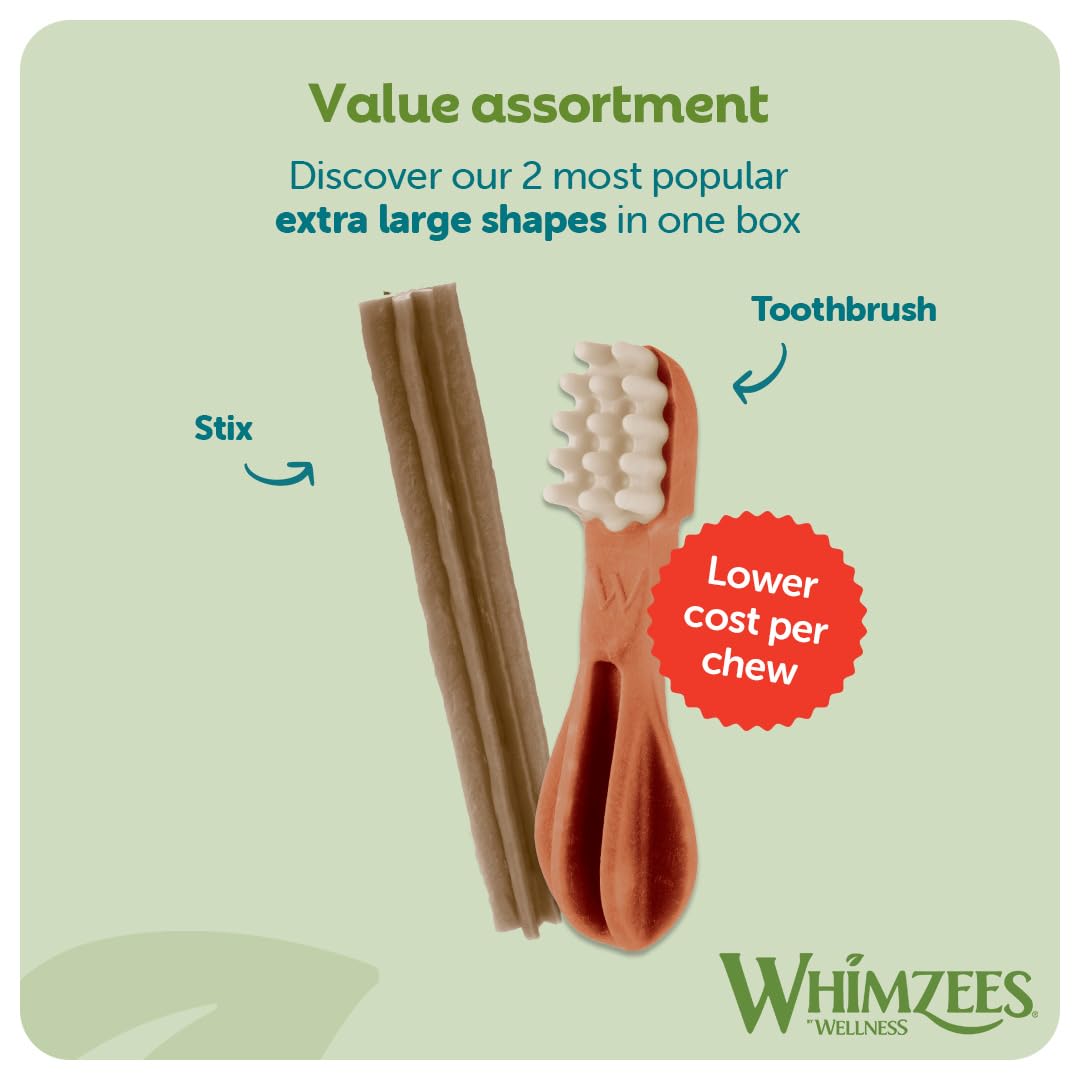 WHIMZEES Dental Sticks - XL Size, Variety Box, 14 Count | Triple Care Oral Health | Grain-Free 2