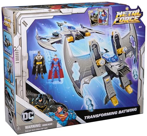 Metal Force Transforming Batwing - 2-in-1 Playset with Figures & Cards 13