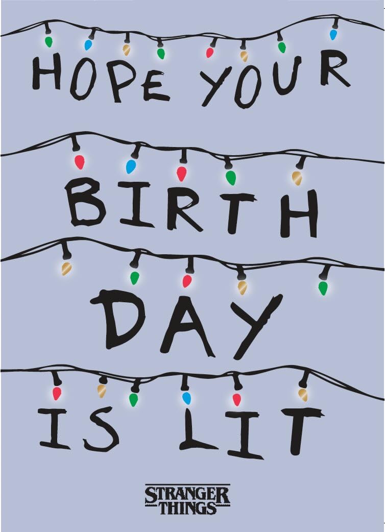 Danilo Promotions LTD Stranger Things Birthday Card | Unisex-Adults & Kids | Multi Color