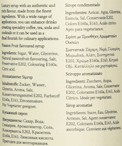 Simply - Passion Fruit Syrup Vegan & Nut Free Flavoured Syrup for Coffee, Cocktails & Baking 9