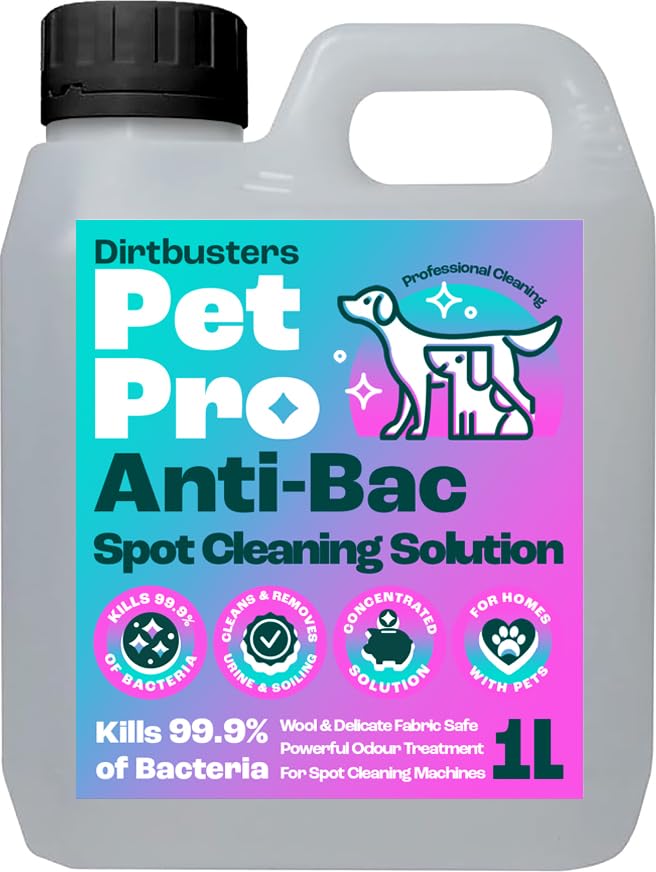Dirtbusters Anti-Bac Spot Cleaning Solution - Kills 99.99% Bacteria | 1L Liquid Concentrate