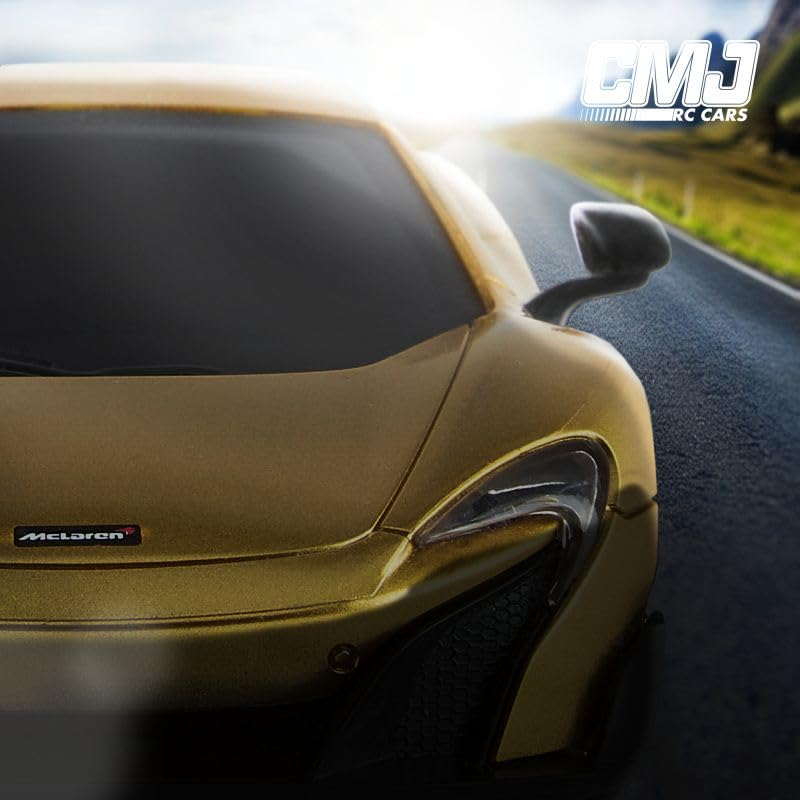 McLaren 675LT 1:24 Scale RC Car - Gold, 2.4GHz Remote Control with Working Lights 10