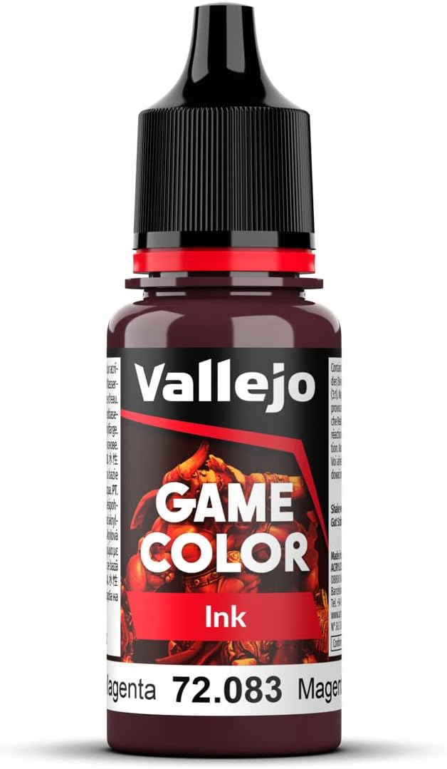 Vallejo Game Color Game Ink Magenta Acrylic Paint (VAL72083)