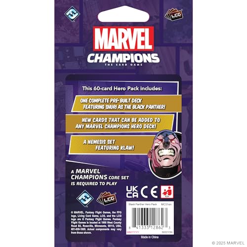 Fantasy Flight Games Marvel Champions: Black Panther (Shuri) Hero Pack (MC51EN)