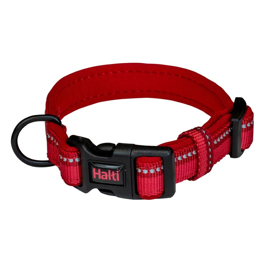 Halti Collar - Small Size, Red | Reflective Nylon & Neoprene Padded | Durable Metal D-Ring 1