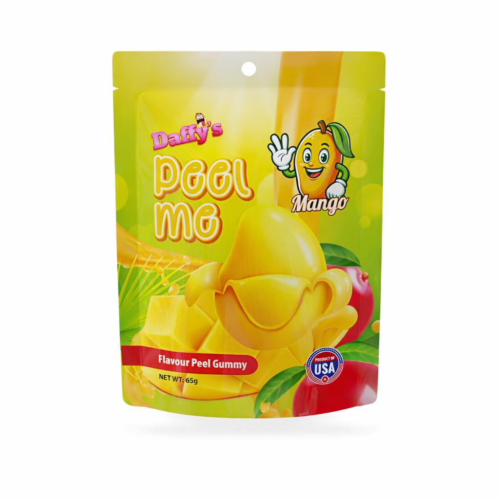 SHINE Daffy's Peel Me Gummy Candy - Real Fruit Juice, Interactive Peel Design | 65g Pouch