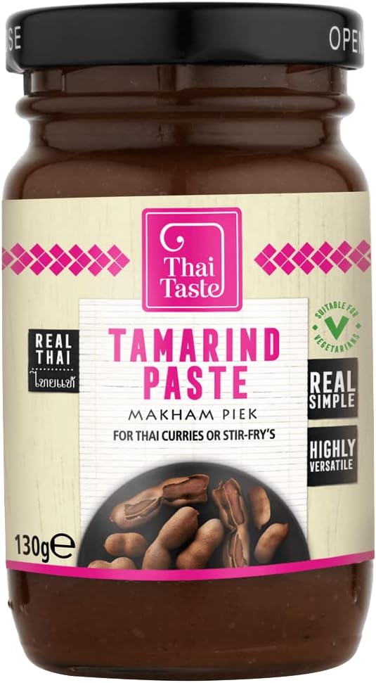 Thai Taste Tamarind Paste, 130g - Authentic Thai & Asian Cooking Paste, Gluten-Free, Vegan-Friendly, Sour Flavor Enhancer