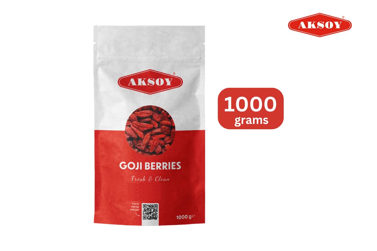 AKSOY Goji Berries - Raw Sun-Dried Wolfberries | 1000g | Natural & Vegan 5