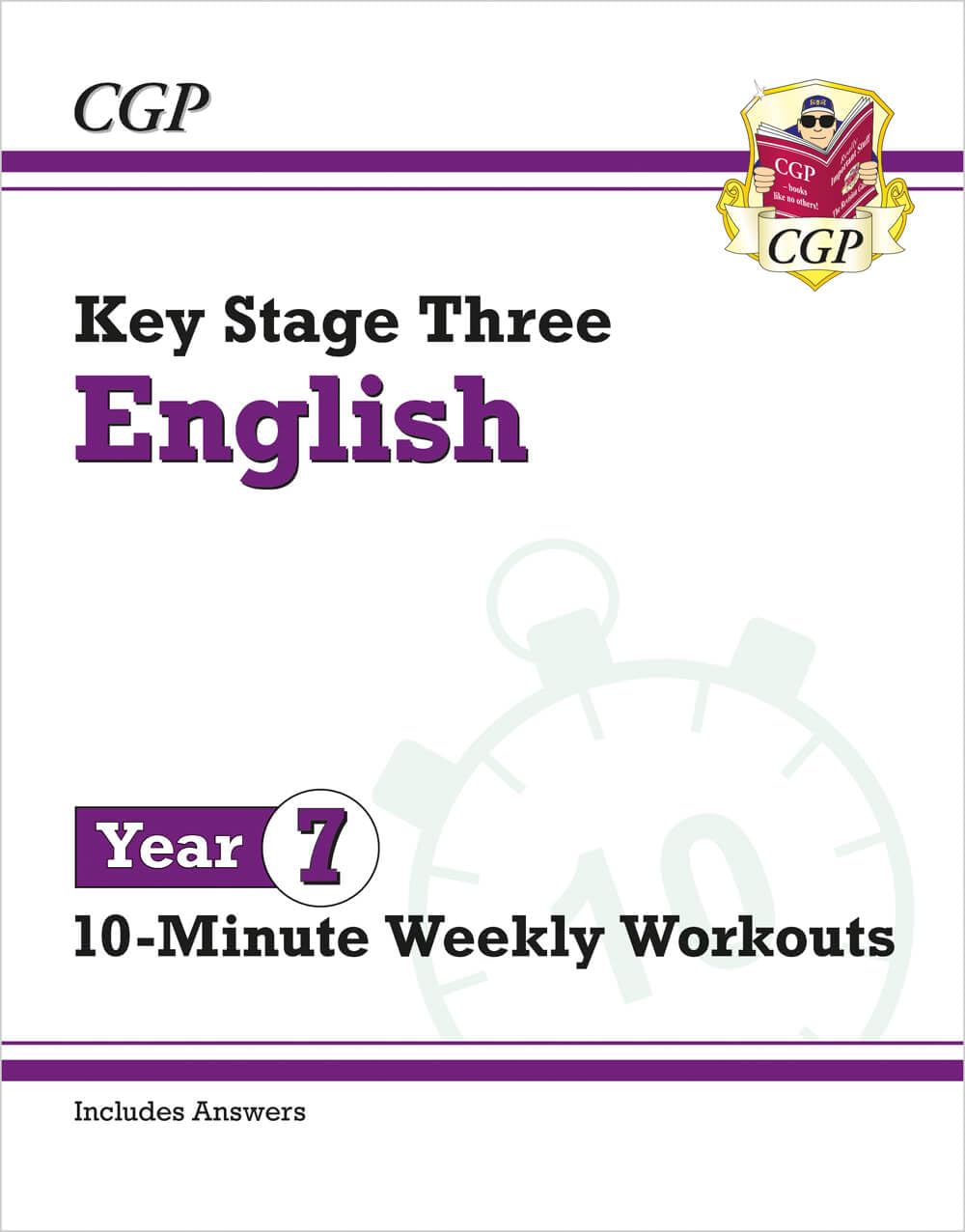 CGP Books Year 7 English 10-Minute Weekly Workouts - KS3 Study Aid | Ages 11-12 | Paperback