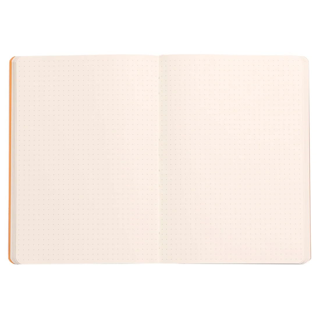 Rhodia Rhodiarama Soft Notebook - A5 Dotted | 160 Pages Ivory Paper 90 g/m² | Peacock Faux Leather