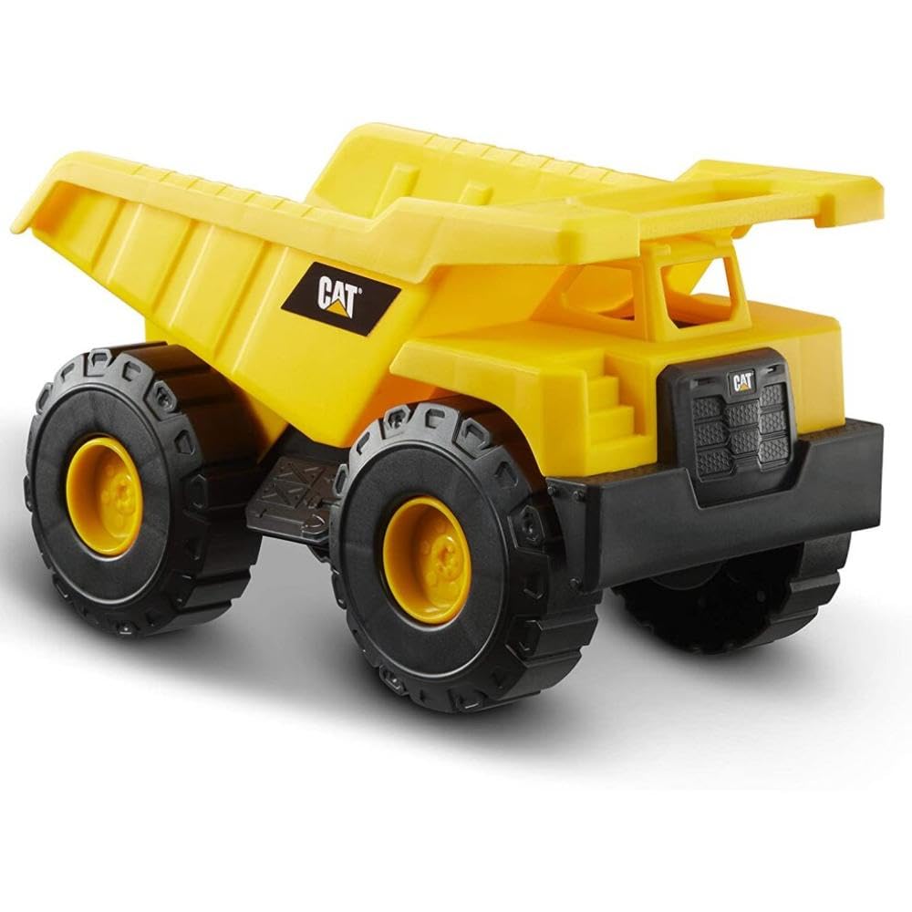 CAT Construction Dump Truck Vehicle - 10-inch Articulated Bed | Ages 2-6 | Yellow Plastic 1