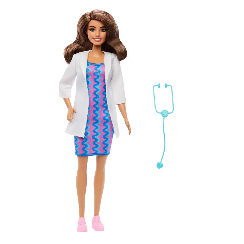 Barbie Careers Doctor Doll - Role Play Toy with Removable Coat & Stethoscope for Kids 3+ 4