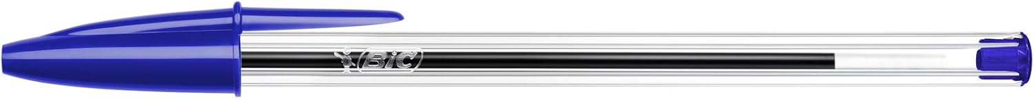 BIC Cristal Original Comfortable Ballpoint Pens - Value Pack of 100 - Blue Colour- Medium Point (1.0 mm) 7