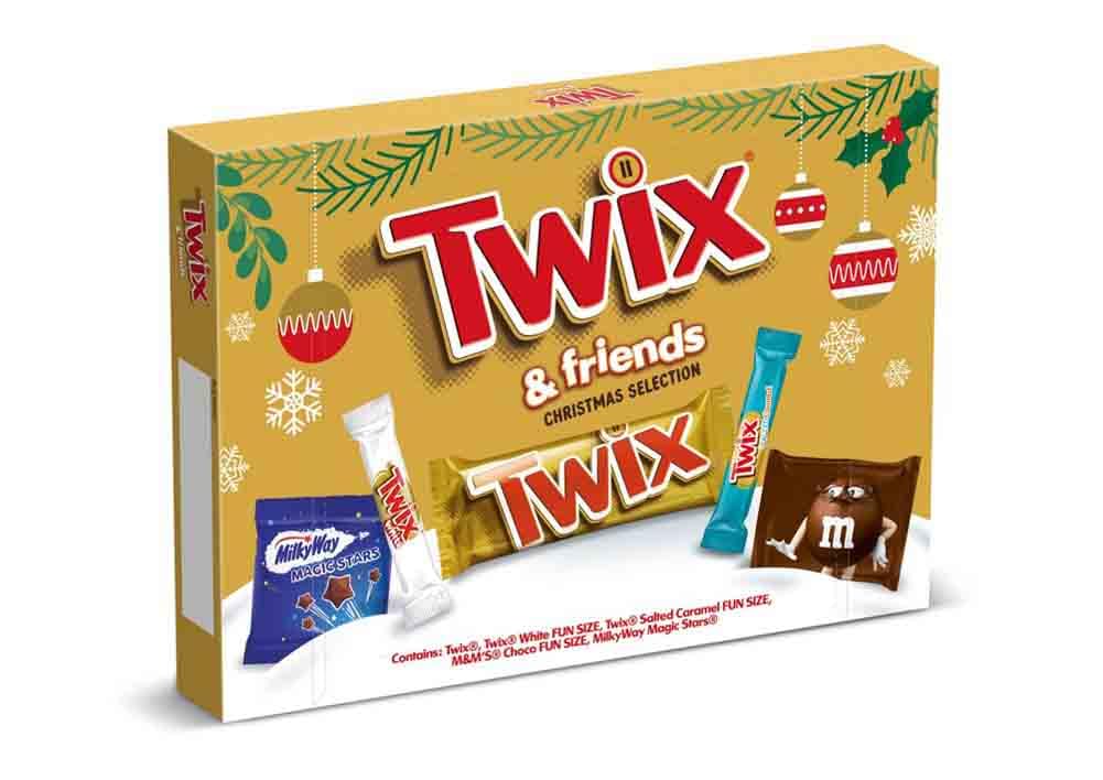 Twix Christmas Milk Chocolate Selection Box 140g with M&Ms and Milky Way Magic Stars 2