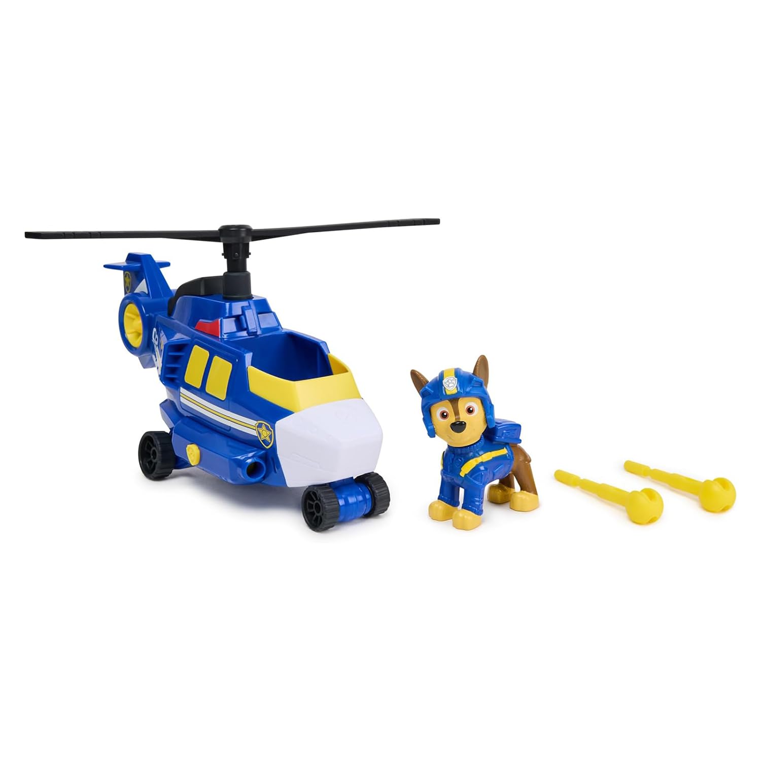 Paw Patrol Air Rescue Chase Action Figure & Hero Helicopter Toy | Ages 3-9 | Includes 2 Projectiles