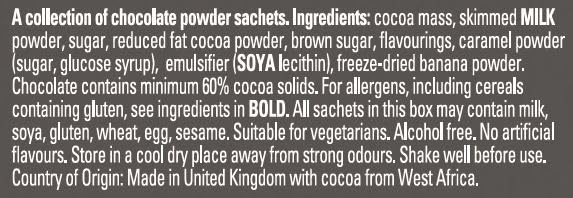 Hotel Chocolat Cold Drinking Chocolate Selection - 10 Sachets with Velvetiser-Compatible Recipes