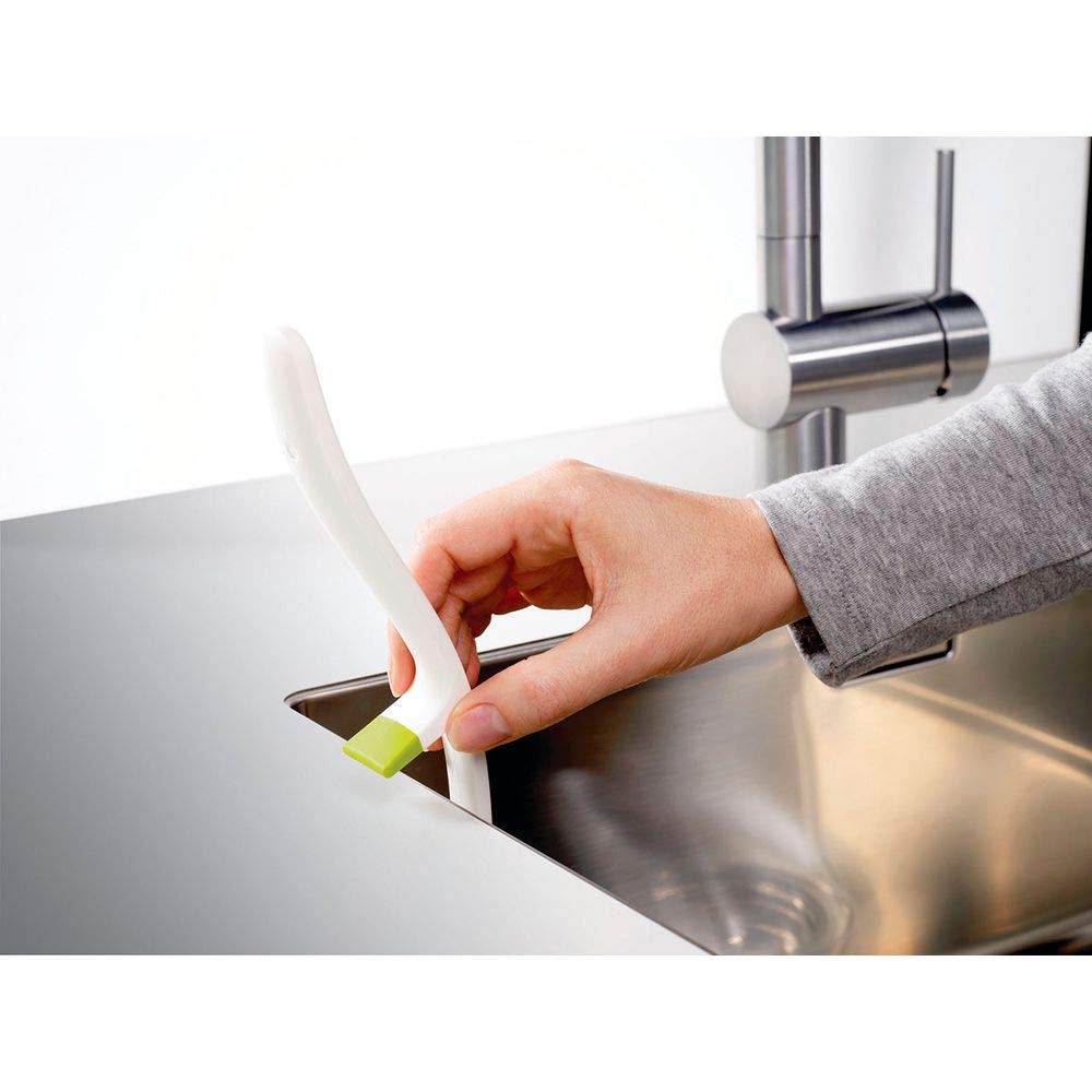 Joseph Joseph Edge Dish Brush - Integrated Sink Rest & Scraper | Green 4