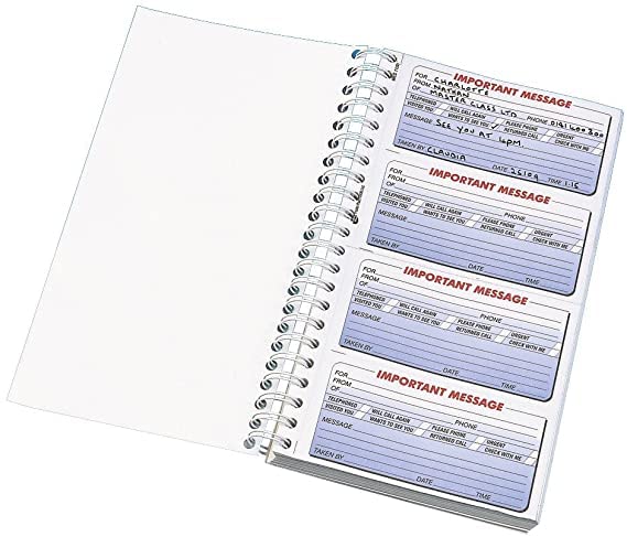 Q-Connect Telephone Message Book - 200 Messages Duplicate Copy | Perforated Pages