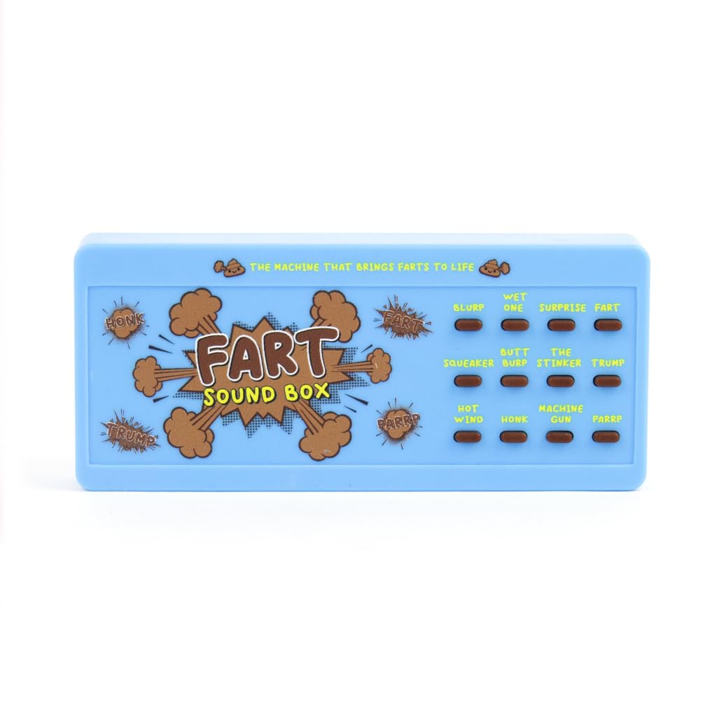 Gift Republic Fart Sound Box - 12 Unique Sounds | Compact Plastic Gag Toy | Blue