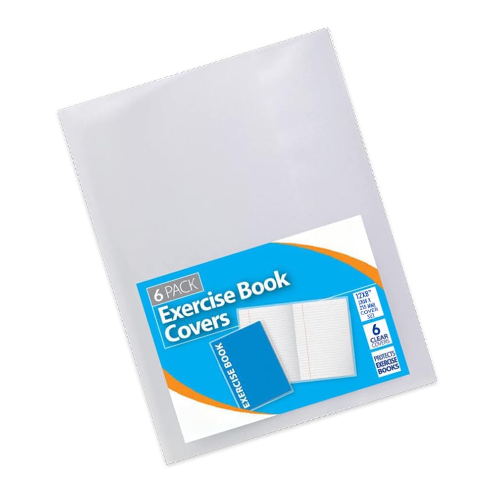 1ABOVE A4 Clear Exercise Book Covers - 6 Pack Durable Plastic Sleeves for School & Office | 150 Micron 1