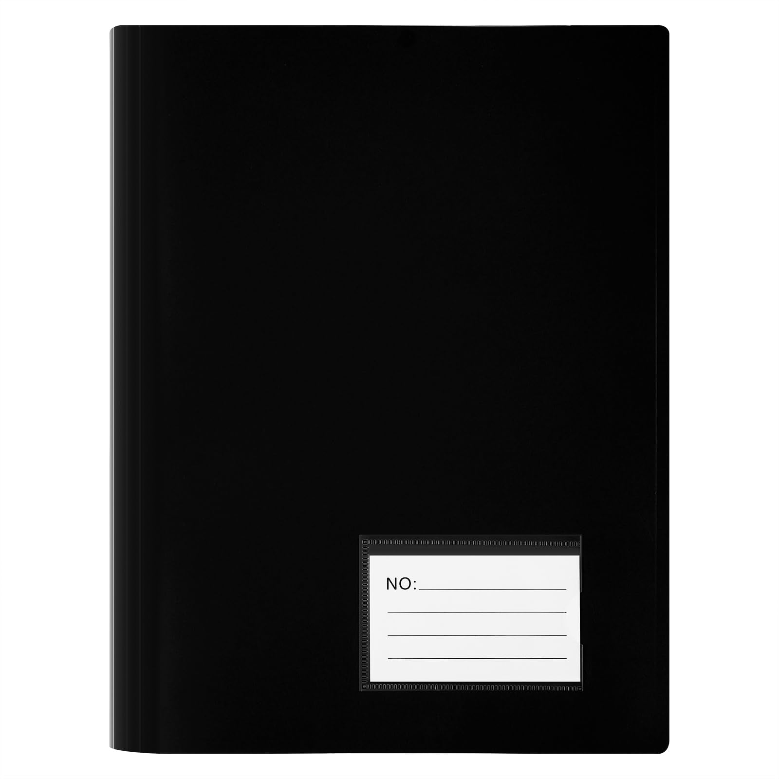 NORTHERN BROTHERS A4 Presentation Folder - 110 Pockets, Black Plastic Display Book | Holds 220 Sheets