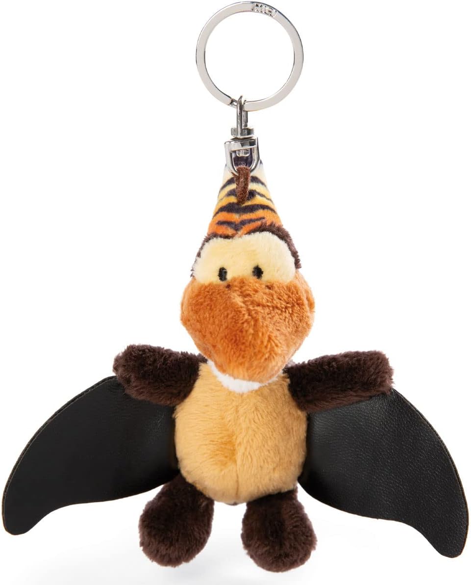 NICI Dino Orny Pteranodon Keyholder 10cm Green Plush with Metal Ring 1