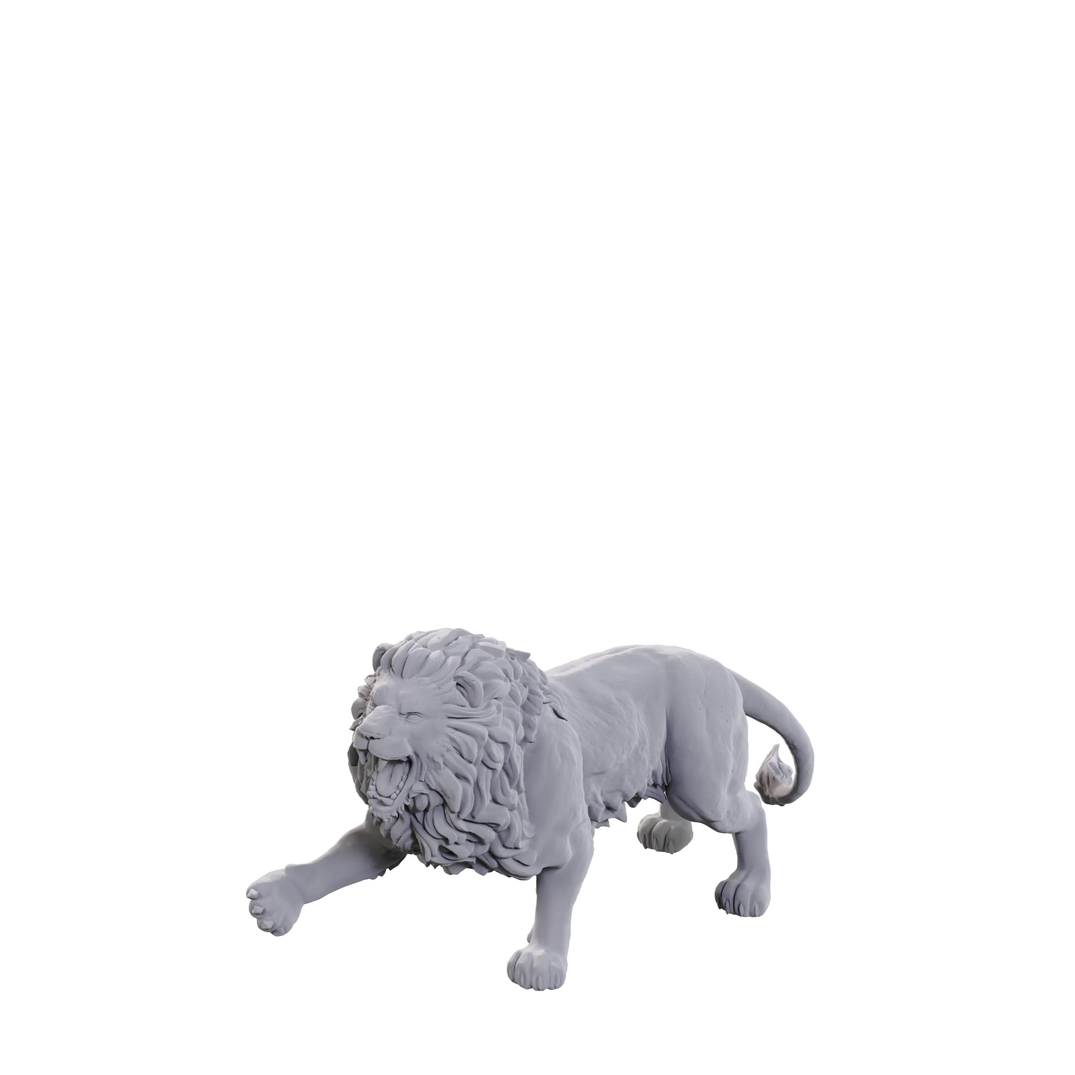 WizKids Deep Cuts Stone Lion/Animated Stone Lion (Wave 24) - Ready to Paint Plastic Figure | Adult