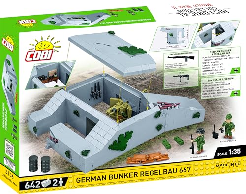 COBI Regelbau 667 German Bunker Building Set - 1:35 Scale | Plastic | Ages 9+ 4