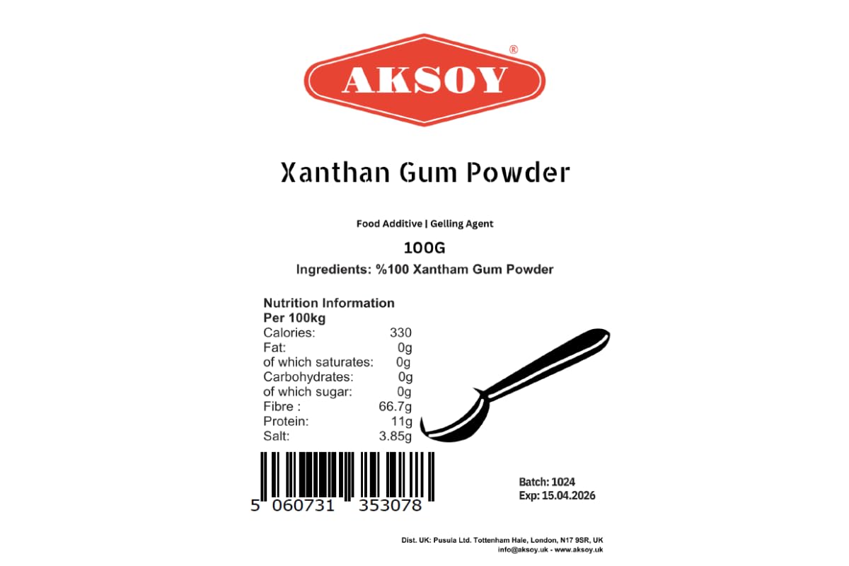 Aksoy - Xanthan Gum 100g Powder Thickener & Stabilizer for Cooking 5