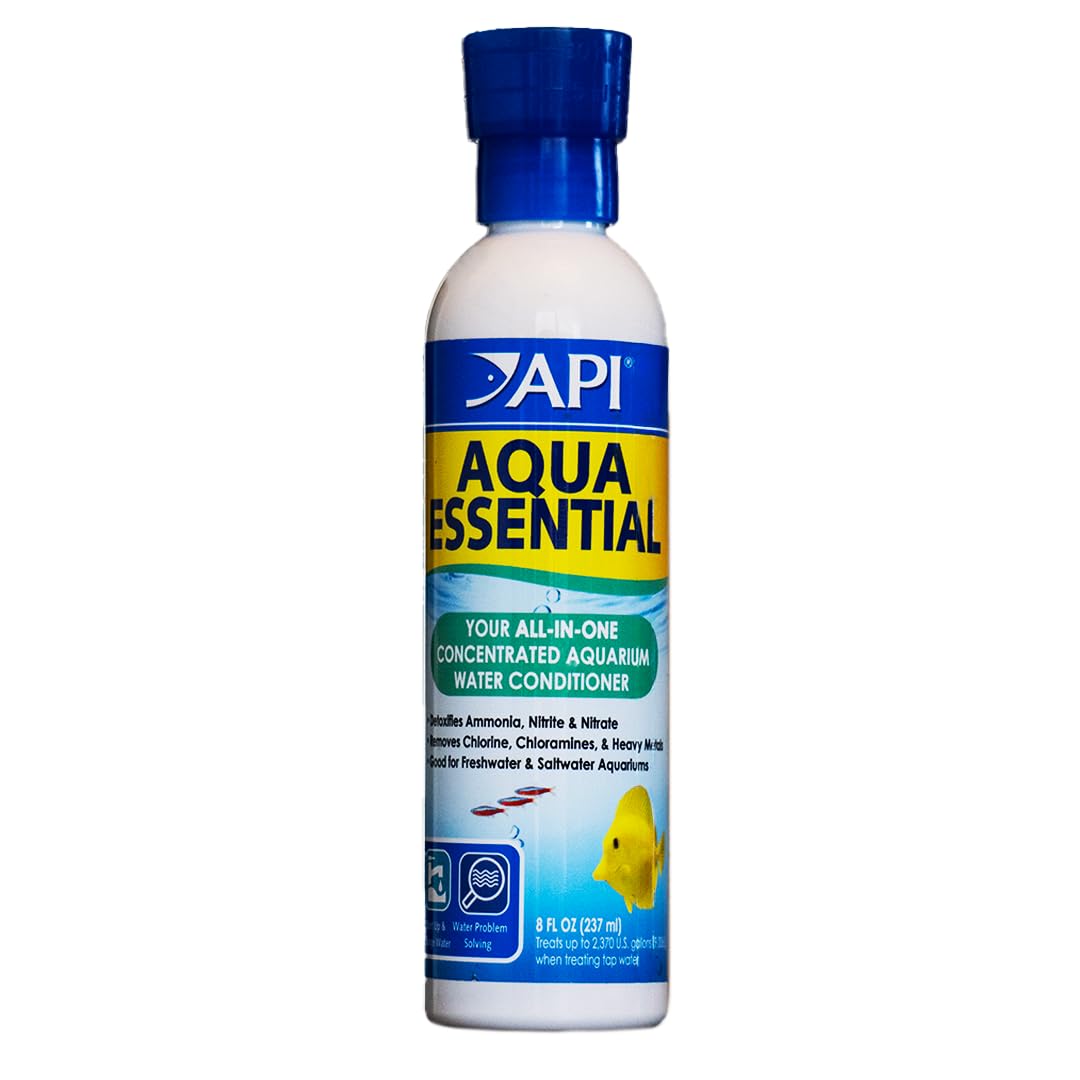 API Aqua Essential Water Conditioner - Instant Chemical Removal | Treats 2,370 Gallons | 237 ml Liquid