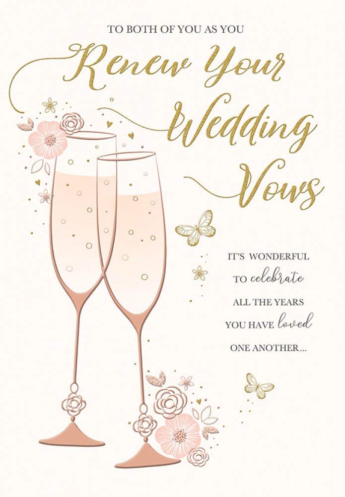 Piccadilly Greetings Renewal of Vows Wedding Card | 9 x 6 Inches | Multicolor