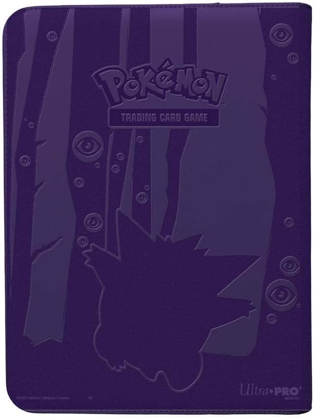 Ultra Pro Gengar Elite Series 9-Pocket Zippered PRO Binder for Card Storage | Holds 360 Cards | Purple